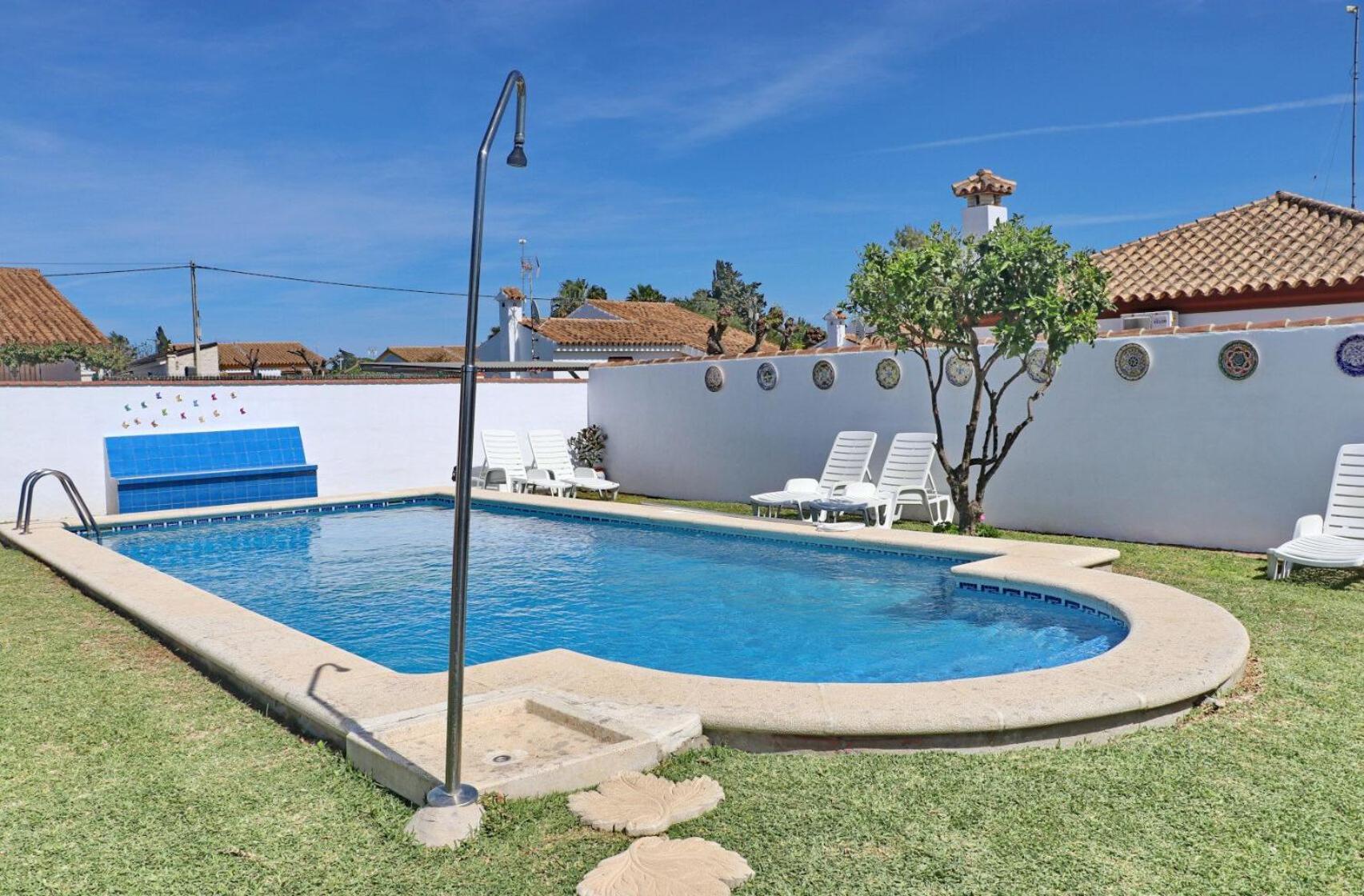 Bungalow Ramos II, con piscina compartida Conil De La Frontera Exterior foto